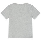 Younger Boys Grey Logo T-Shirt, 1, hi-res